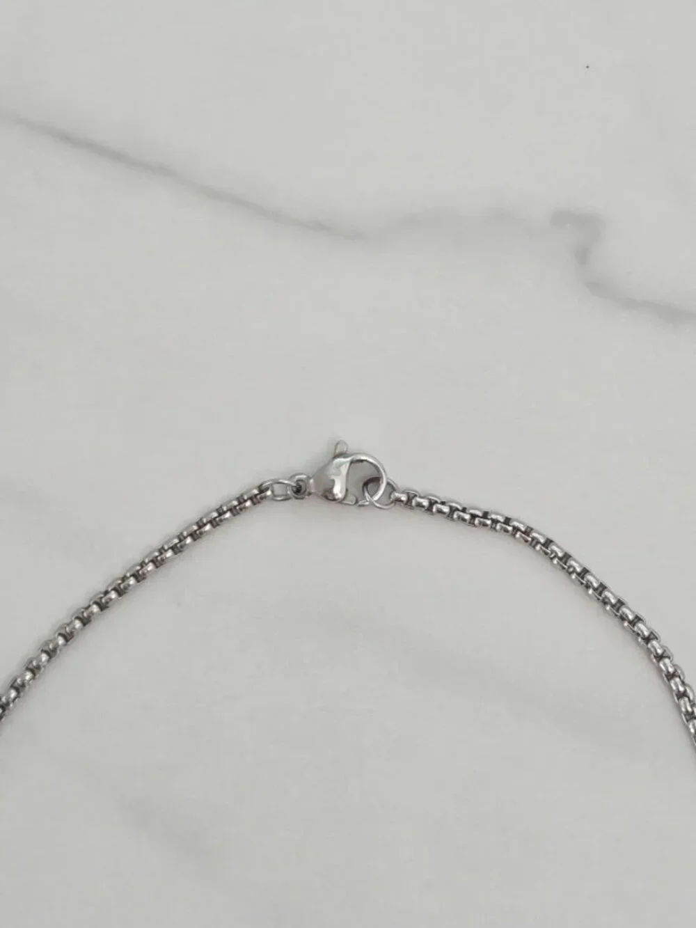 Anchor Pendant Box Chain Necklace Stainless Steel Gold Silver Nautical Unisex Je